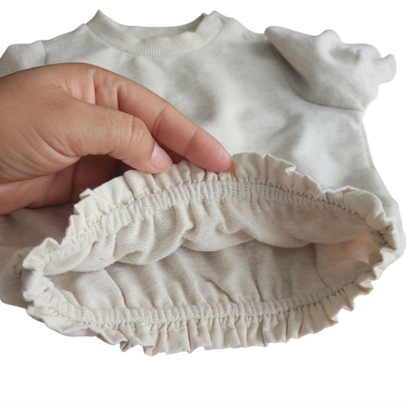 Jessica Simpson Baby Girls Cream Short-Sleeve Sweater Top Size 0-3 Months - Picture 8 of 10